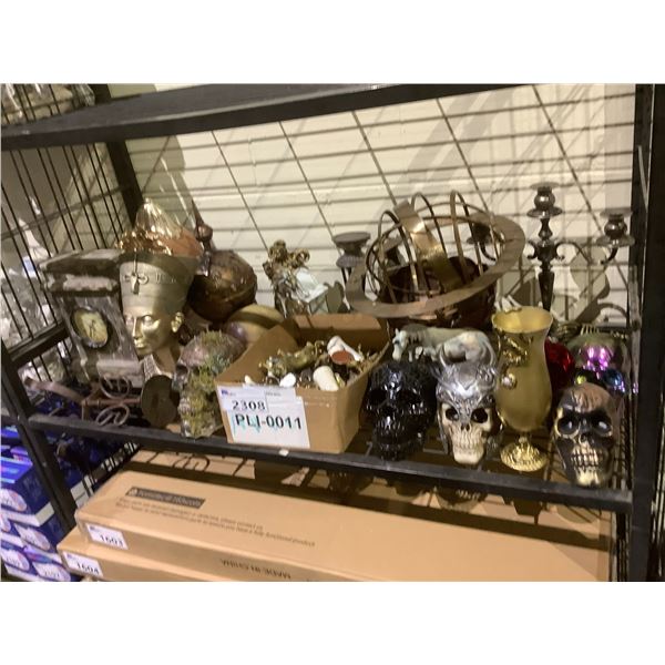 ASSORTED PROP DECOR, HOME DECOR, AND CHESS PIECES