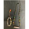 Image 2 : SINO-TIBETAN CEREMONIAL DZI BEADS NECKLACE AND BRACELET