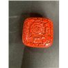 Image 2 : CINNABAR CARVED LOTUS BLOSSOM COVERED CASE