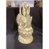 Image 2 : A BLANC DE CHINE SEATED FIGURE OF 3 FACE GUANLIN APPROX 19" TALL