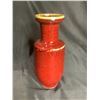 Image 2 : IRON RED GLAZED BALUSTER VASE APPROX 9.5" TALL