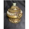 Image 2 : NEPHRITE AND COPPER OPENWORK INCENSE BURNER