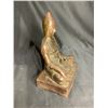 Image 2 : PARTIAL GILT AND BRONZE SEATED TIBETAN BUDDHA FIGURE