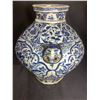 Image 2 : BLUE AND WHITE EXPORT FLOWER GARDEN GROUND JAR APPROX 15" TALL