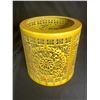 Image 2 : RARE RETICULATED BODHI BLOSSOM BRUSH POT APPROX 8" TALL