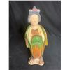 Image 1 : SAN T'SAI GLAZED STANDING POTTERY LADY FIGURE