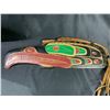 Image 2 : FIRST NATIONS HAND CARVED AND PAINTED RAVEN WITH COPPER INLAY BY LANCE JOSEPH SR.