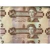 Image 2 : FRAMED UNCUT SHEET OF CANADIAN $2 BILLS (40 BILLS IN TOTAL)