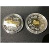 Image 2 : 2 CANADIAN 2003 COINS: $15 STERLING SILVER LUNAR CAMEO COIN YEAR OF THE SHEEP &