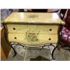 Image 2 : 2 DRAWER FLORAL MOTIF DRESSER & 2 DOOR SIDE TABLE