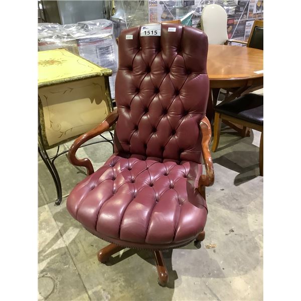 TUFTED ROLLING OFFICE CHAIR