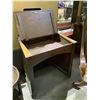 Image 2 : ANTIQUE MOBILE SCHOOL DESK & VINTAGE SWIVEL OFFICE CHAIR