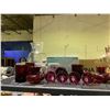 Image 2 : ASSORTED ITEMS INCLUDING; ASSORTED CRANBERRY GLASS, PLATES, TEA CUPS & MORE