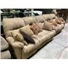 Image 1 : MATCHING 2 PIECE RECLINING SOFA, AND LOVESEAT, *SOME CLEANING REQUIRED*