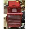 Image 1 : BEACH 6 DRAWER TOOLBOX WITH MASTERCRAFT ROLLING 7 DRAWER TOOL CHEST, WITH TOOL CONTENTS, GRINDER,