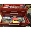 Image 2 : BEACH 6 DRAWER TOOLBOX WITH MASTERCRAFT ROLLING 7 DRAWER TOOL CHEST, WITH TOOL CONTENTS, GRINDER,