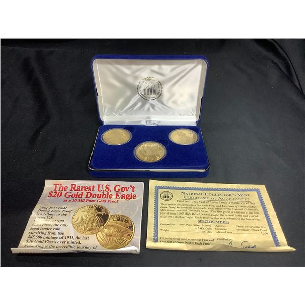 1933 DOUBLE EAGLE PROOF SET, GOLD PLATED