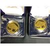 Image 2 : 5 GOLD PLATED BUFFALO TRIBUTE COMMEMORATIVE COINS