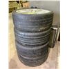 Image 1 : 4 225/40 R18 92H TIRES ON RIMS (LOW TREAD)