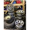 Image 1 : 2 SETS OF RIMS, TIRE ON RIM AND 2 TRAILER TIRES