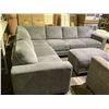 Image 2 : 3 PIECE SECTIONAL SOFA WITH STORAGE OTTOMAN APPROX 90" X 112"