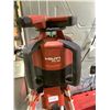 Image 2 : HILTI PR35 LASER LEVEL WITH WAND, HILTI PUA 20 TRIPOD & CASE WORKING ORDER WITH NEW BATTERY