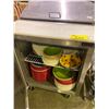 Image 2 : EFI STAINLESS STEEL MOBILE REFRIGERATED PREP STATION WITH ASSORTED CONTENTS INCLUDING;