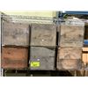 Image 2 : RACK OF VINTAGE WOOD CRATES (RACK NOT INCLUDED)
