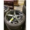 Image 2 : 3 PIRELLI PZERO NERO 255/30 ZR 20 TIRES ON MARCATO 5 BOLT RIMS