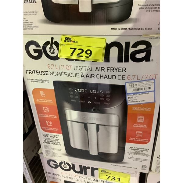 GOURMIA 7QT DIGITAL AIR FRYER