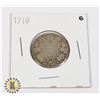 Image 1 : 1910 CANADA 25CENT GOOD (G-4) 92.5% SILVER
