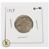 Image 1 : 1919 CANADA 25CENT G-VG (G-8) 92.5% SILVER