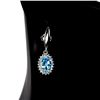 Image 2 : Natural  Swiss Blue Topaz  Earrings