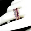 Image 3 : Natural Unheated Rhodolite Garnet & Tanzanite Ring
