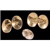 Image 2 : Gold-in-Quartz Cufflinks, One Set, S.S. Central America Treasure [146633]