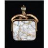 Image 2 : Gold-Quartz Pendant Spinner, ENGRAVED, S.S. Central America Treasure [146652]
