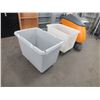 Image 1 : 2 Heavy Duty Plastic Linen Bins