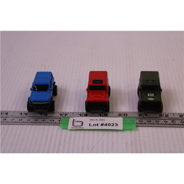 (3) Toy Cars
