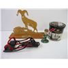 Image 2 : Slingshot, Tobacco Tin, Rider ornament,Saskatoon ornament, geometry sets