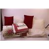 Image 1 : *Double Bed Bedding Set (includes Quilt w/ Matching Pillow Covers, Bed Skirt, and 4 Decorative Pillo
