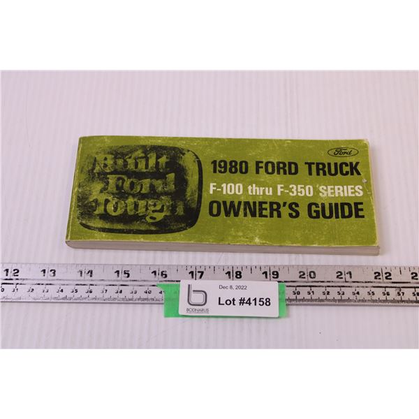 1980 Ford Truck Owner’s Guide F100 – F350 Series
