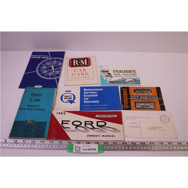 1969 Ford Owner’s Manual, Car Service Specifications + Assorted Papers