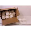 Image 1 : (25) 8oz White Double Walled Cosmetic Jars w/ Lids