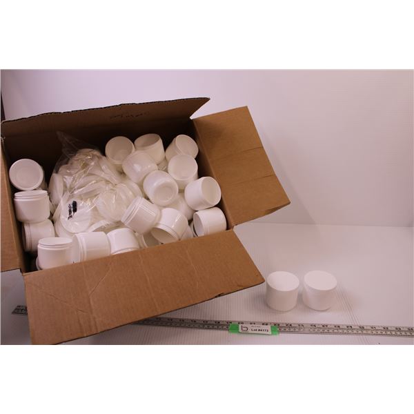 (57) 4oz White Double Walled Cosmetic Jars w/ Lids