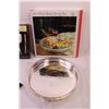 Image 2 : (2) Serving Trays and a Silver Plated Silent Butler (Missing 1 tuft of Bristles)