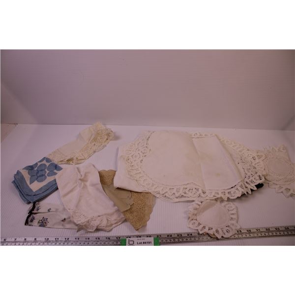 Assorted Linens and Doilies