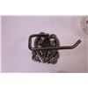 Image 2 : (3)Piece Regency Crest Bathroom Set (Towel Bar, Towel Ring, and Toilet Paper Holder) + Decanter and 