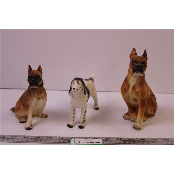 (3) Decorative Dog Figurines