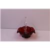 Image 2 : Ruby Glass Fenton Ruffled Basket