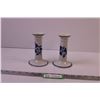 Image 1 : Pair of Viana Do Castelo Candle Sticks (Hand Painted in Portugal)
